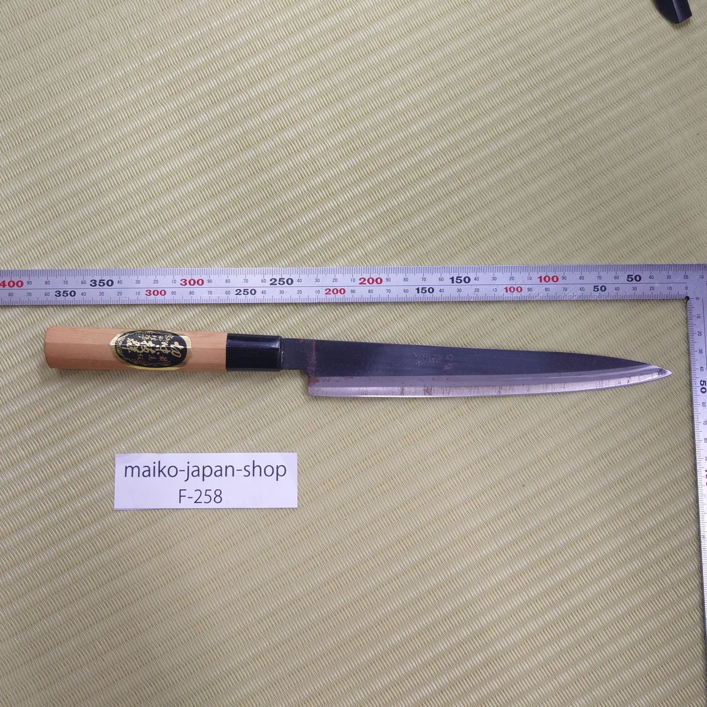 Sale! Tetsuhiro Japanese Yanagi Knife Black Blade Used Kitchen Japan Sasimi F-258