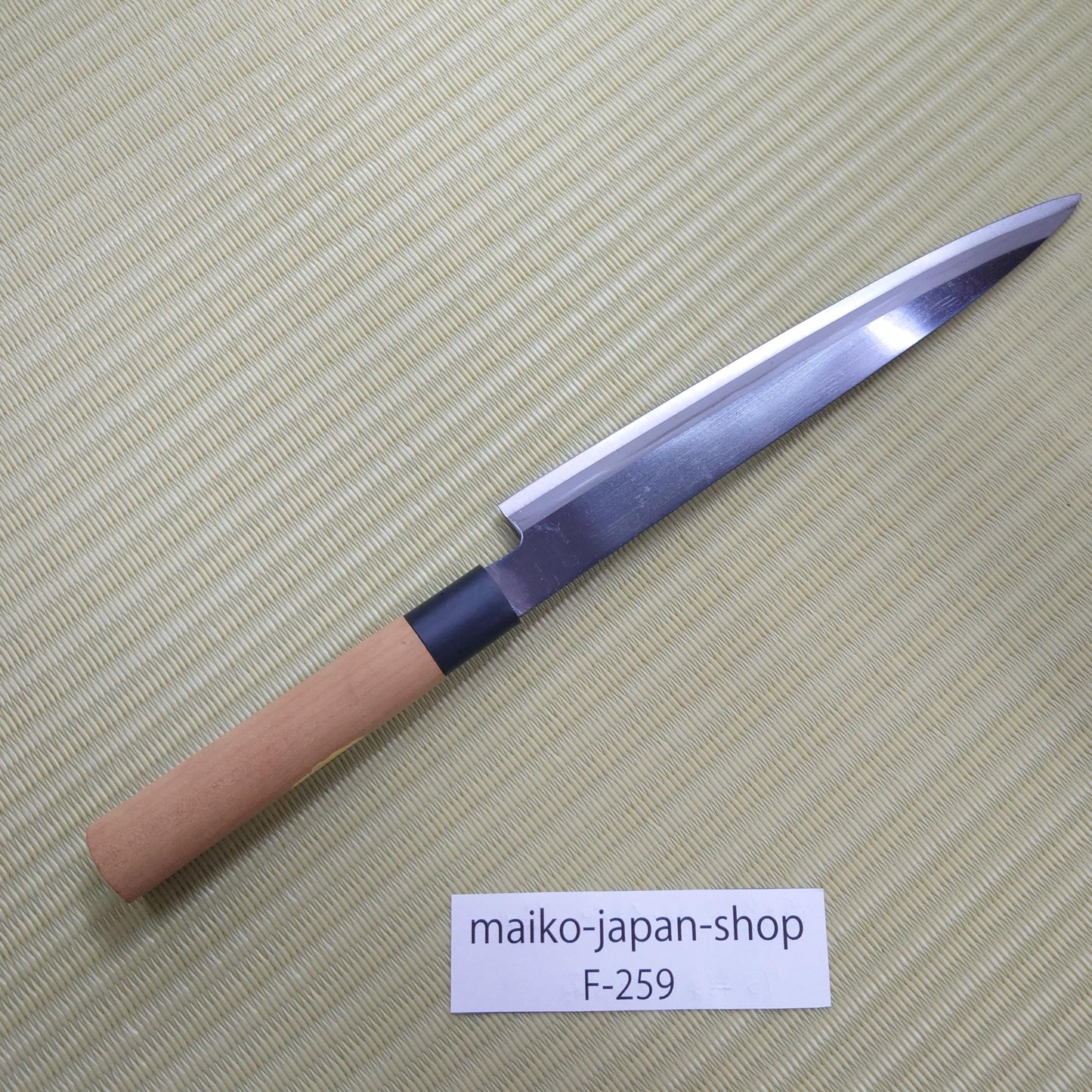 Sale! Yushun Japanese Yanagi Knife Black Blade Used Kitchen Sasimi Sushi F-259