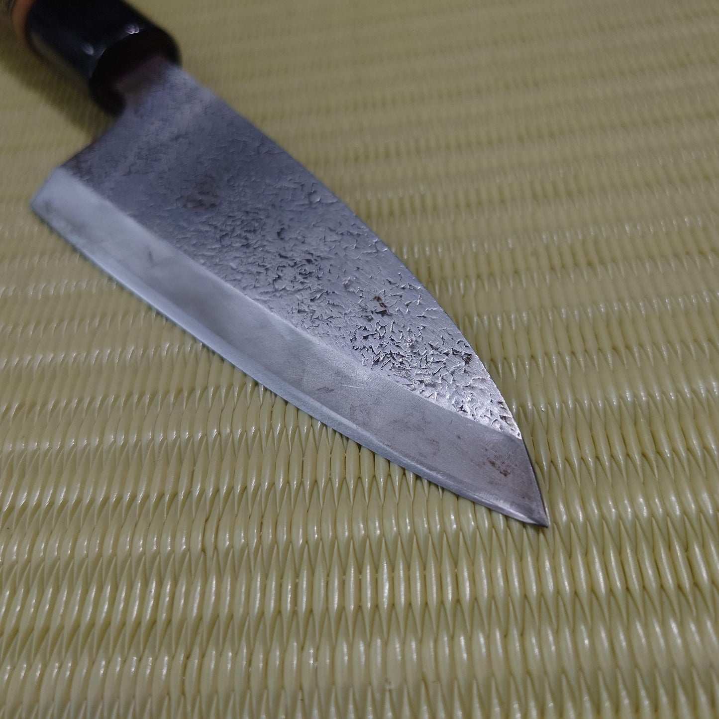 Japanese Deba Ajikiri Knife 105mm Compact Size Hammered Single Bevel F-275