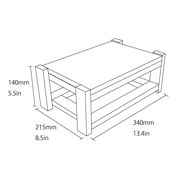 Tatami Japanese Display Stand Walnut Finish Red Edge Collection Nendoroid