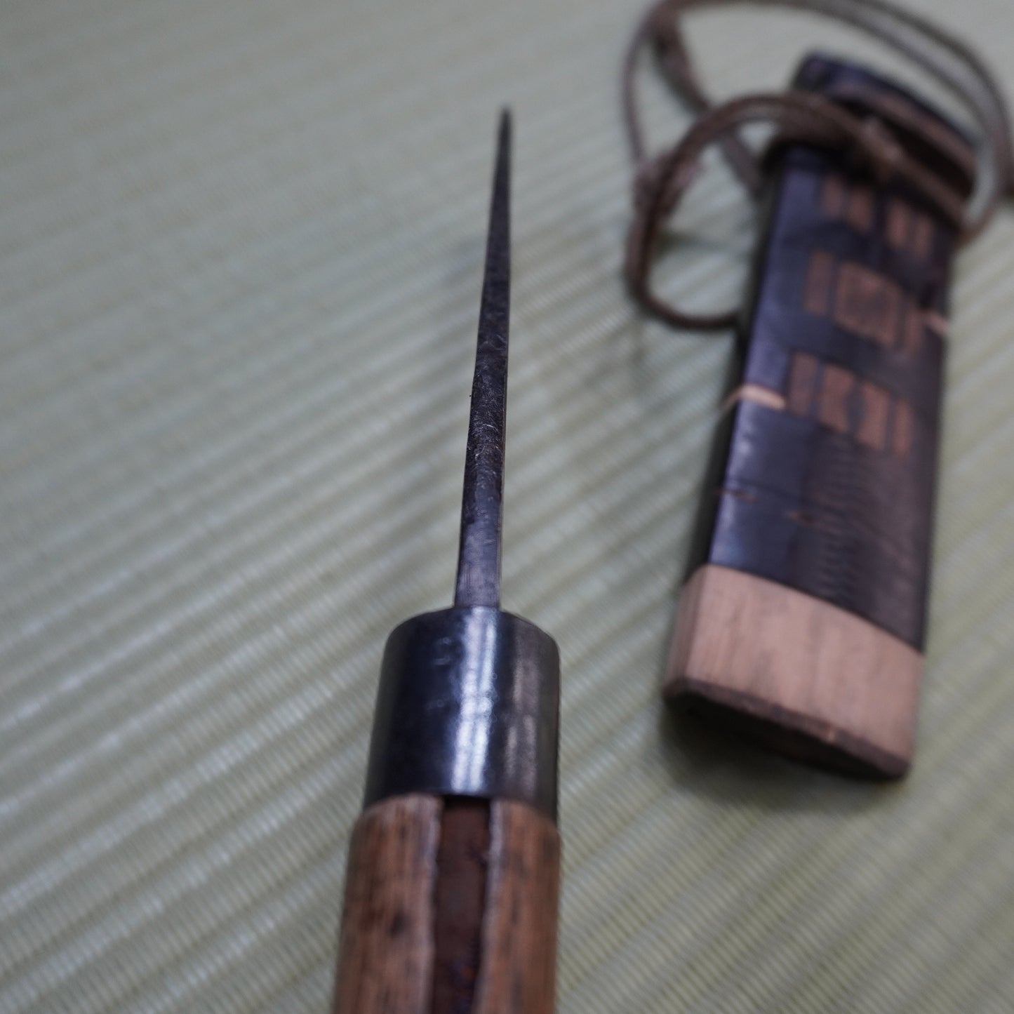 Sale! Vintage Japanese Nata Machete 170mm Single Bevel Blade with Sheath F-287