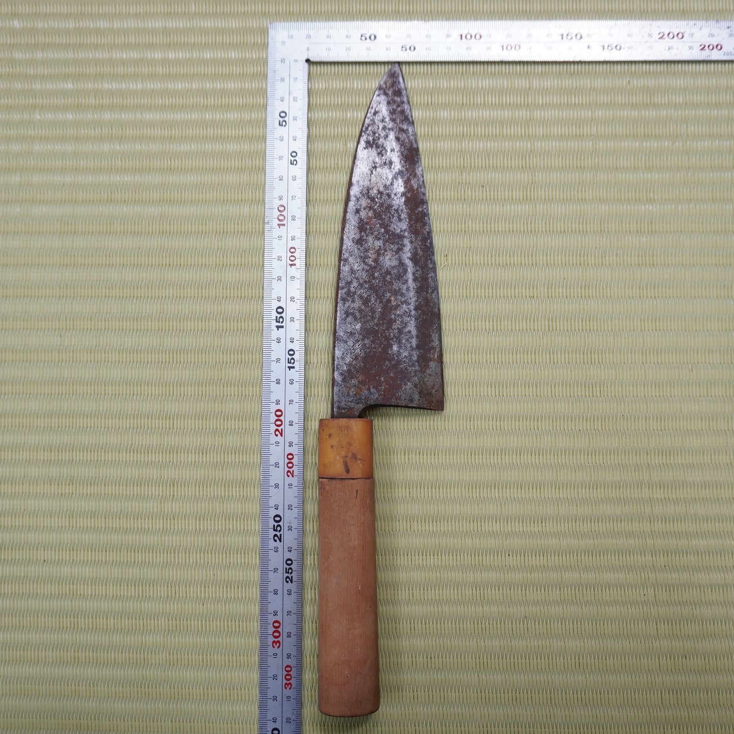 Japanese Vintage Knife Lot x4 Junk Used Kitchen Japan Sushi F-294