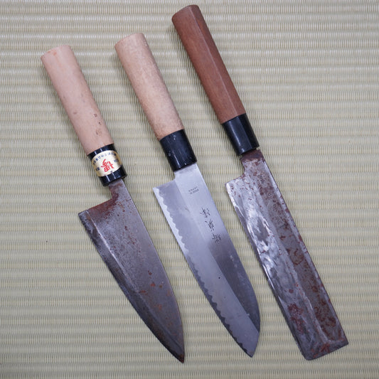 3pc Sakai Knife Set Deba Santoku Nakiri Famous Japanese Blades F-297