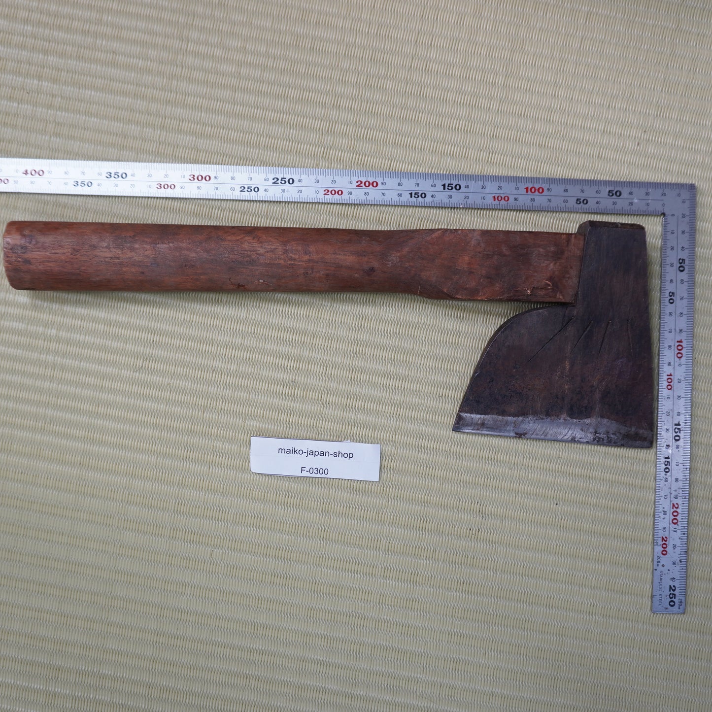 Vintage Japanese Axe Double Edge 120mm Blade 380mm Long F-300