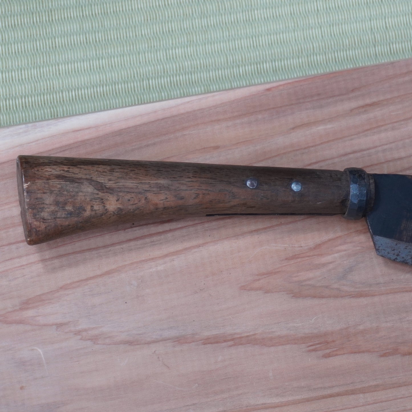 Vintage Japanese Nata Knife 160mm Single Bevel for Camping F-302