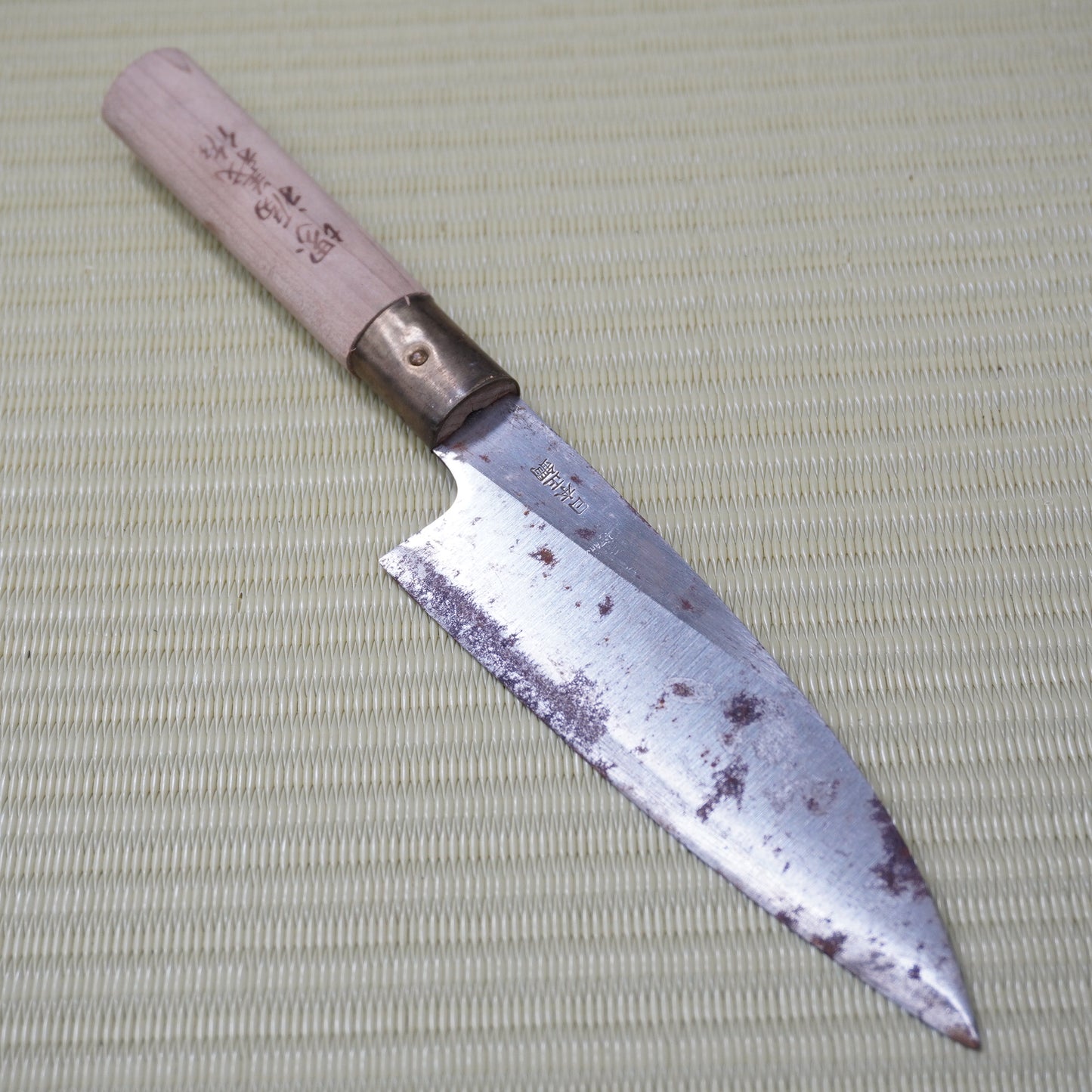 Sale! 3pc Japanese Vintage Knife Set Lightweight Santoku Deba Signed Sushi F-308