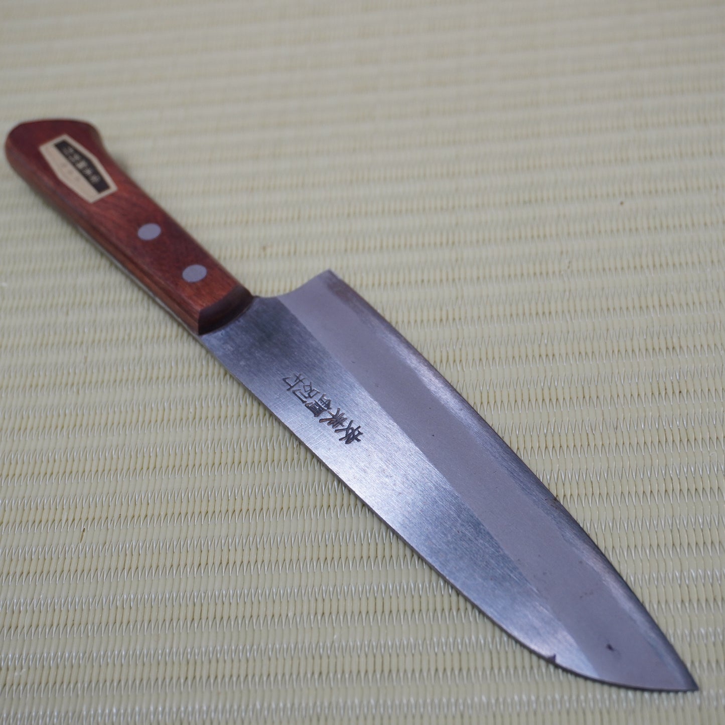 Kyoto Used Japanese Santoku Knife 165mm High Quality Blade Vintage Boxed F-342