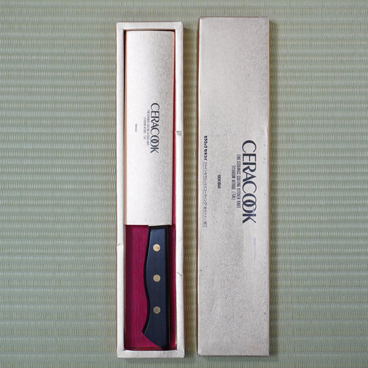 Ceracook Japanese Used Santoku Knife 180mm High Quality Titanium Coating F-341