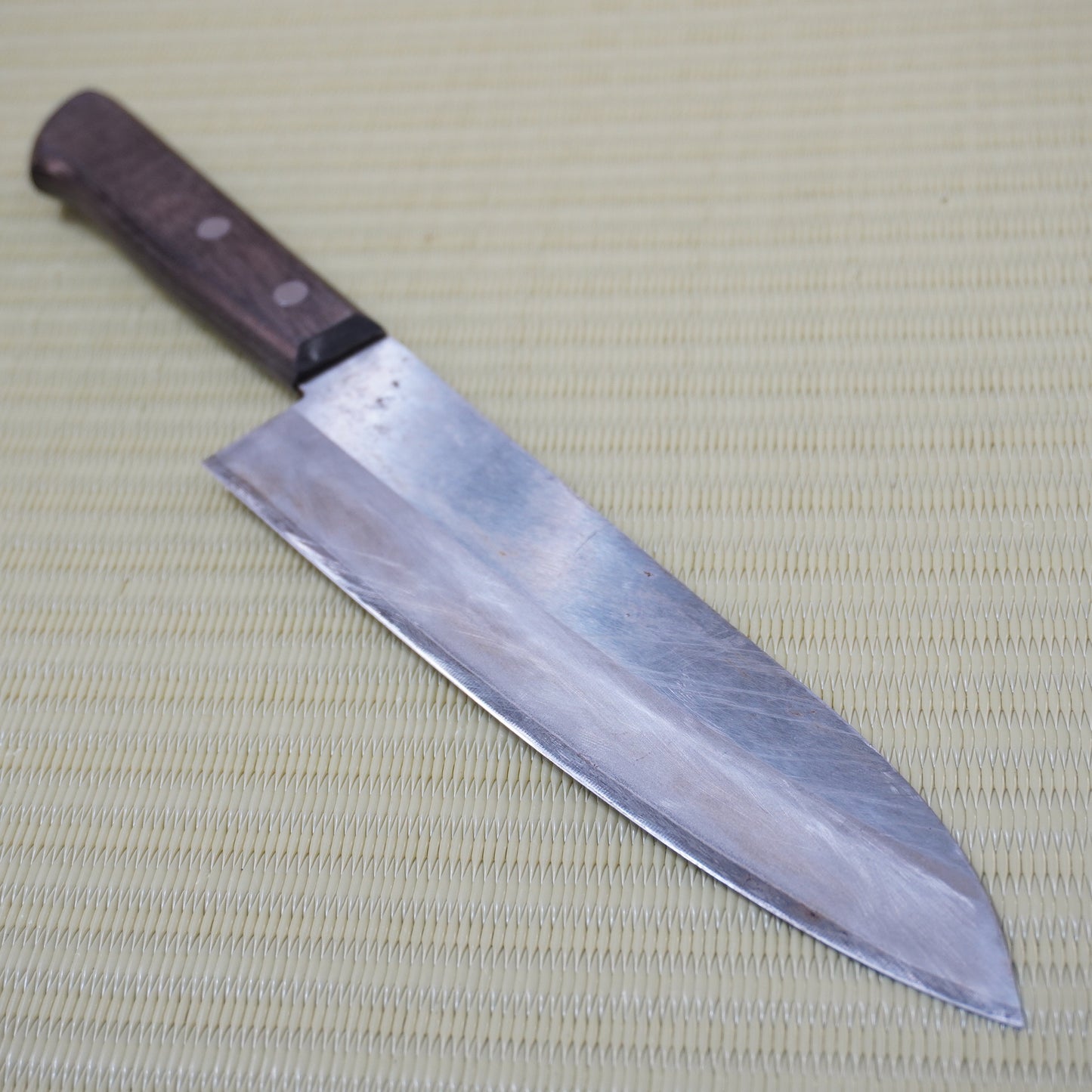 Sakai Isshin Used Japanese Santoku Knife 185mm Vintage sushi sashimi F-347