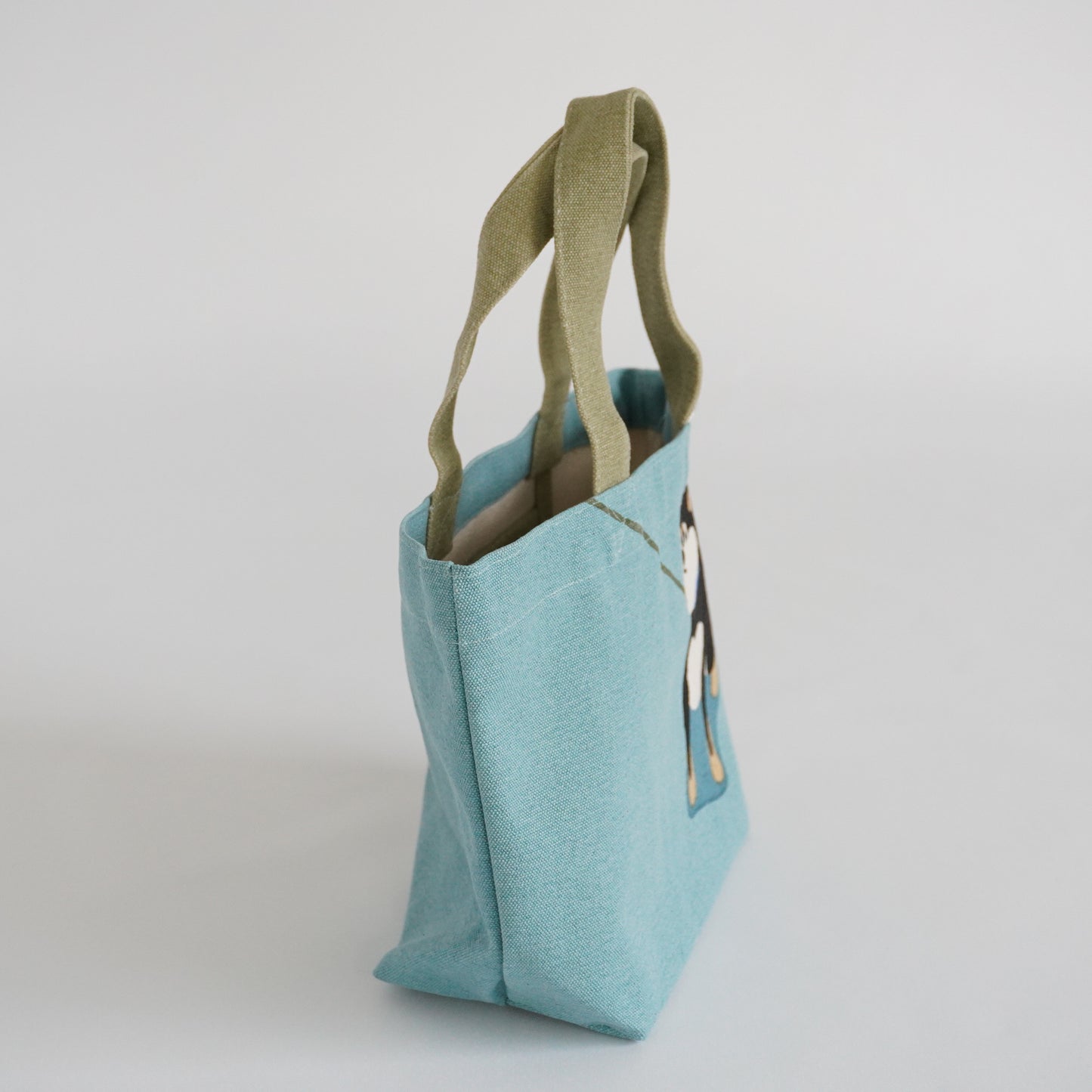 Shibata “Iya Iya Kuroyanagi” Cotton Tote Bag 11.8x7.9in Dog Walk P-134