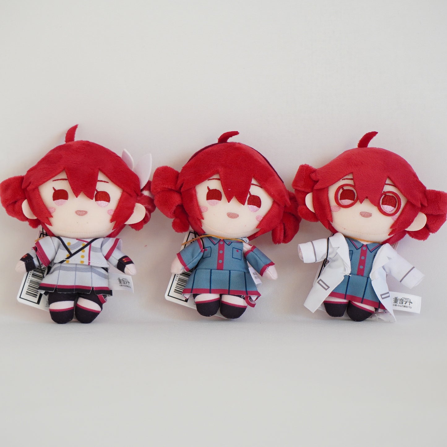 Kasane Teto Plush Mascot VOL.1 Complete 3-Piece Set with Straps P-138
