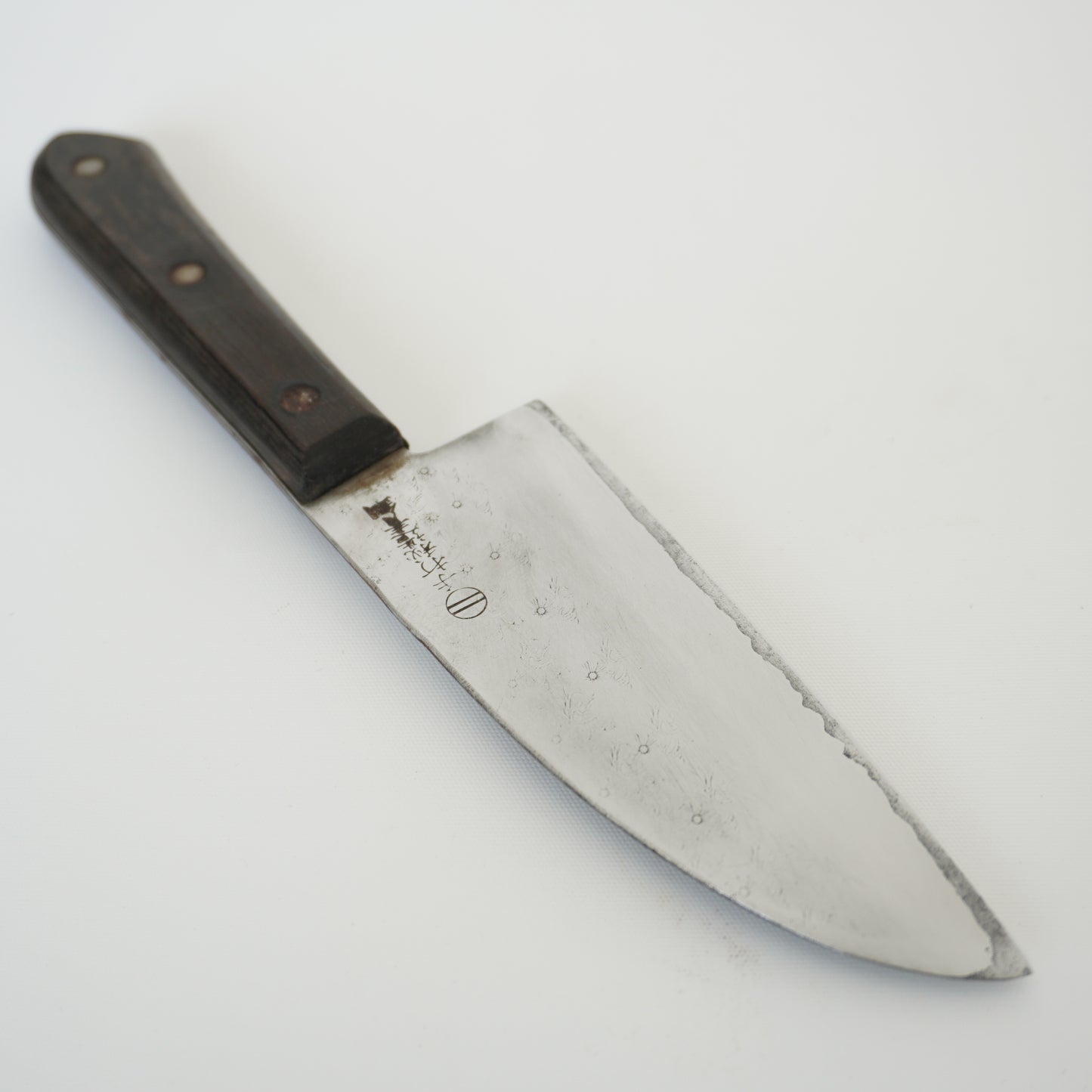Dojo-saku Japanese Used Santoku Knife 130mm Vintage Lightweight Sushi F-361