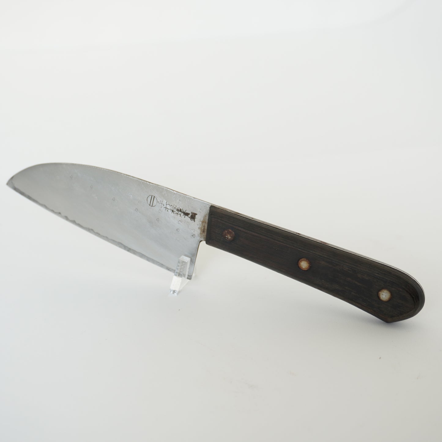 Dojo-saku Japanese Used Santoku Knife 130mm Vintage Lightweight Sushi F-361