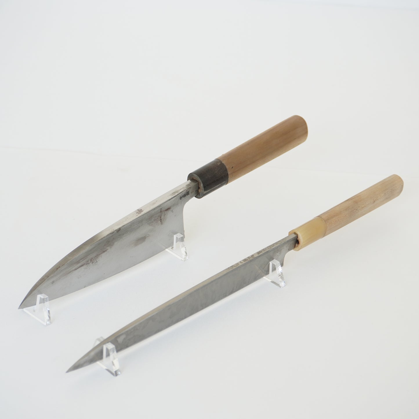 Yuko Japanese Used Deba & Yanagiba Knife Set Engraved Vintage High-Quality F-355