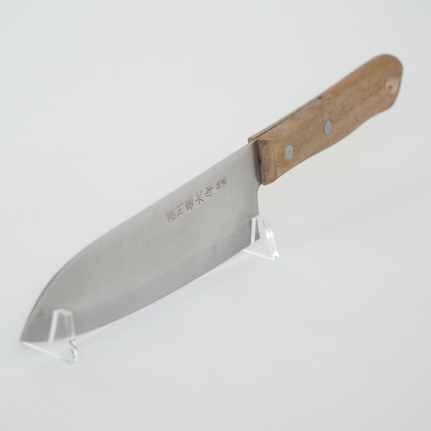 Noshu Magoroku Japanese Used Santoku Knife 165mm Vintage Lightweight Sushi F-359