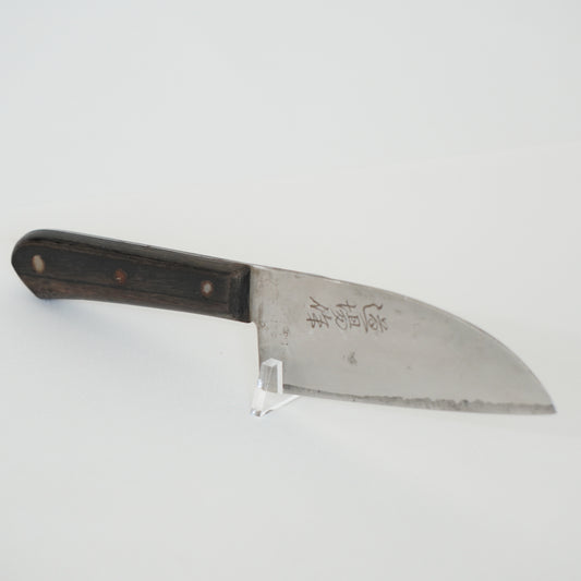 Dojo-saku Japanese Used Santoku Knife 130mm Vintage Lightweight Sushi F-361