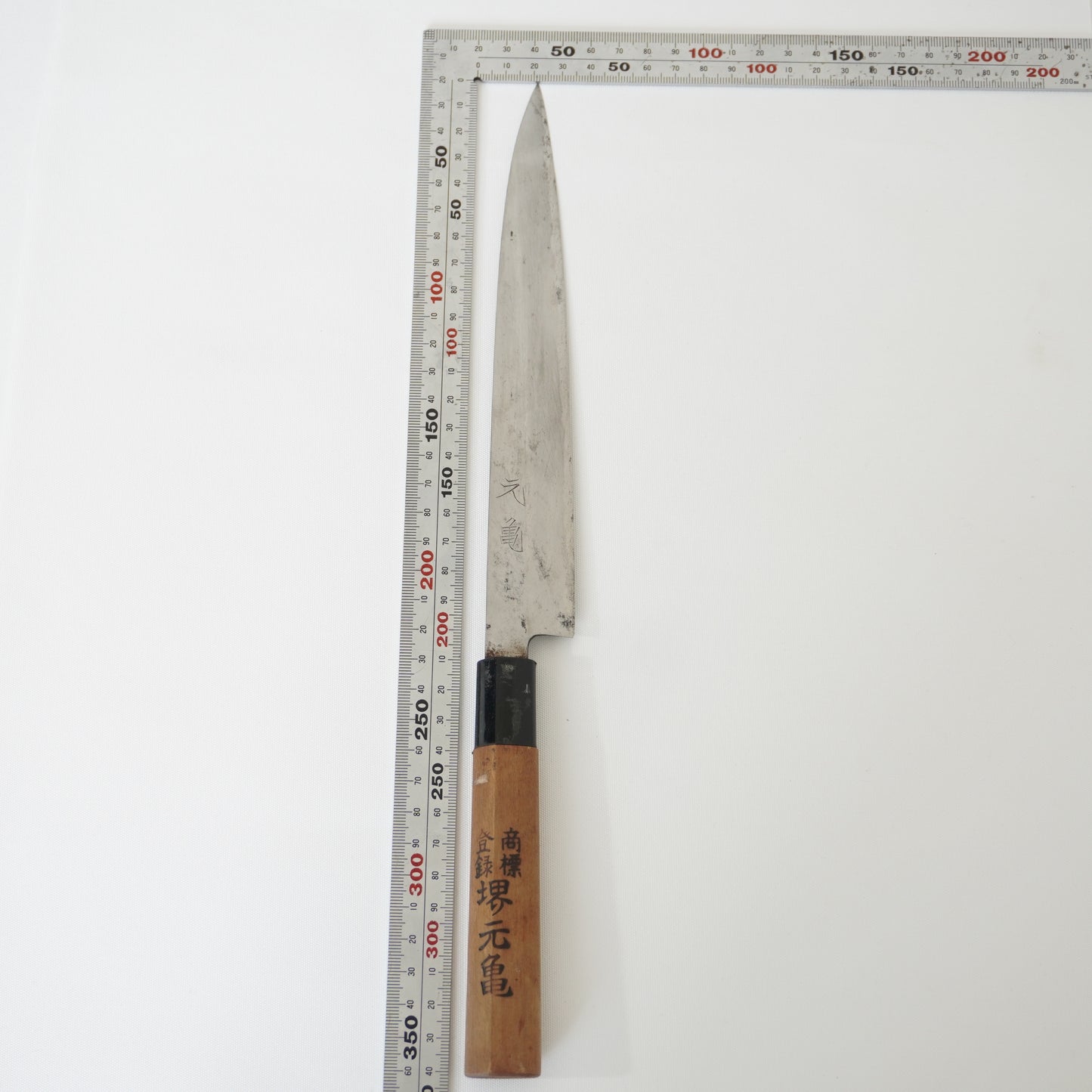 Sakai Motogame Japanese Used Deba & Yanagiba Knife Set Vintage Sushi F-363