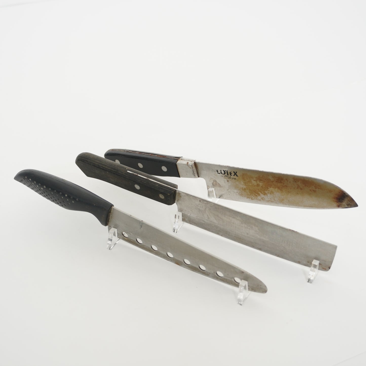 Japanese Used Junk Kitchen Knife 3-Piece Set High Quality Vintage Sushi F-370