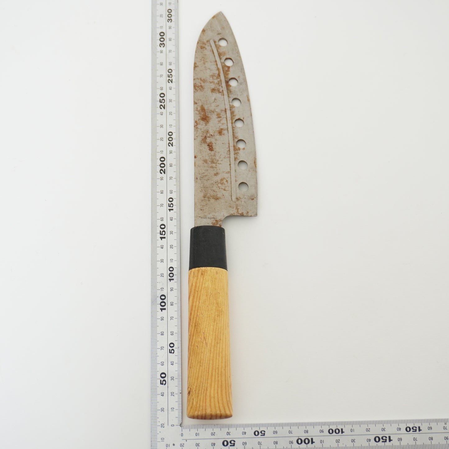 Rare Used Junk Chinese Kitchen Knife Combo Yanagiba Deba Mix F-373