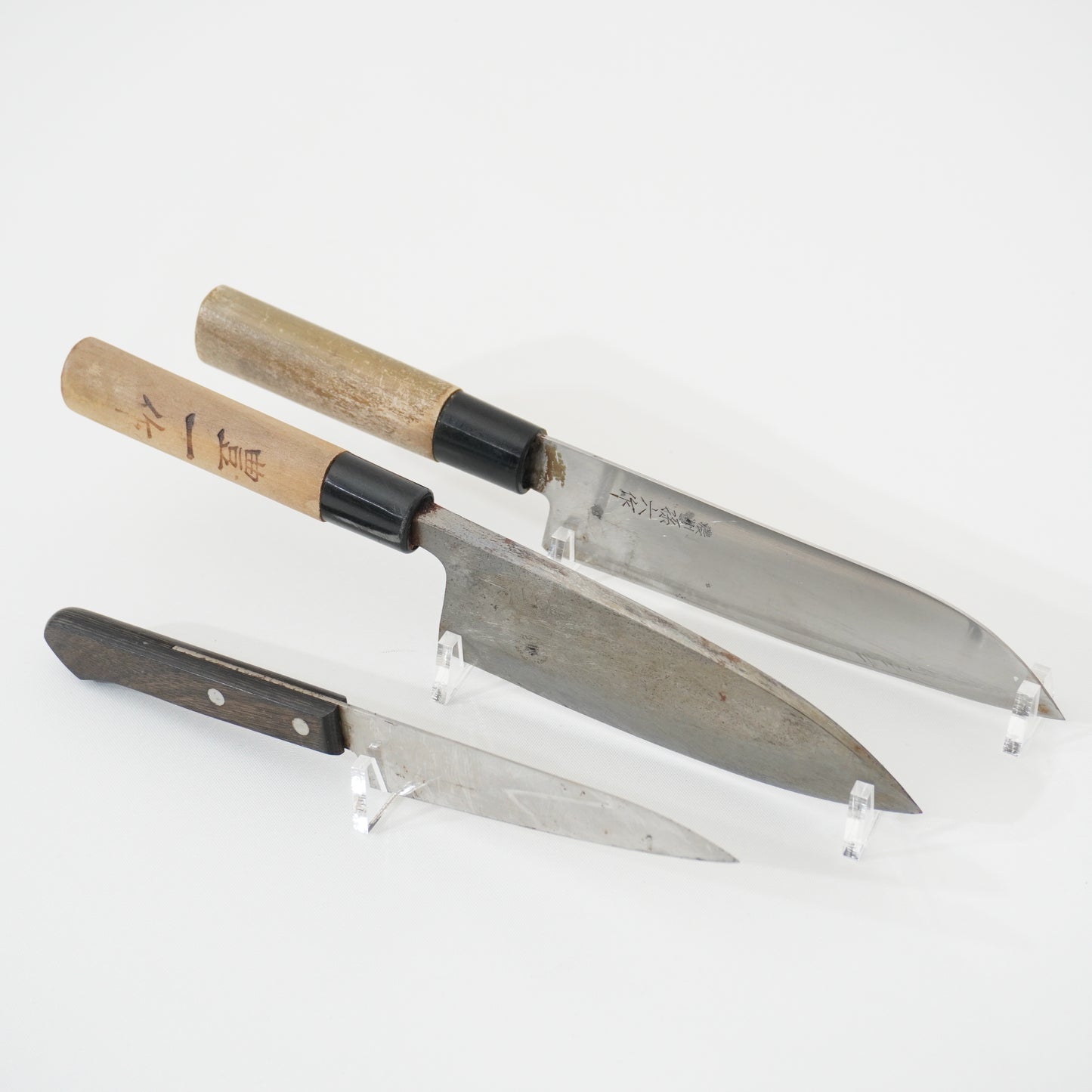 Japanese Used Vintage Knife Lot 3 Set Sushi Sasimi F-405