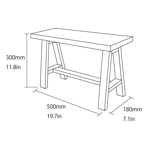Cat Wagara Display Bench – Handmade Wood, Japanese Decor, Beeswax Finish