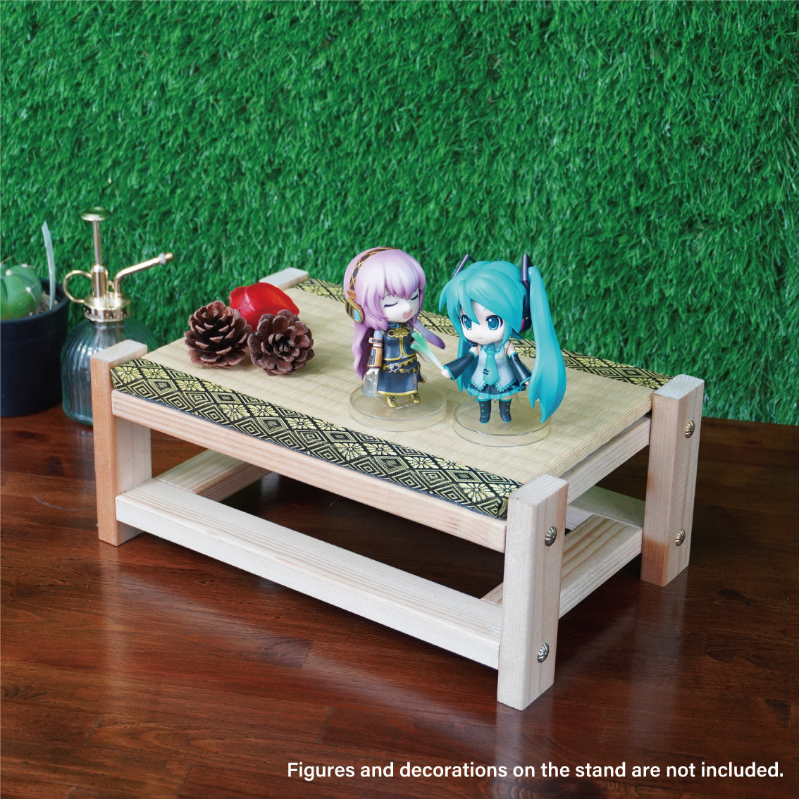 Tatami Display Stand Beeswax Finish Japanese Masugiku Edge Collection Nendoroid