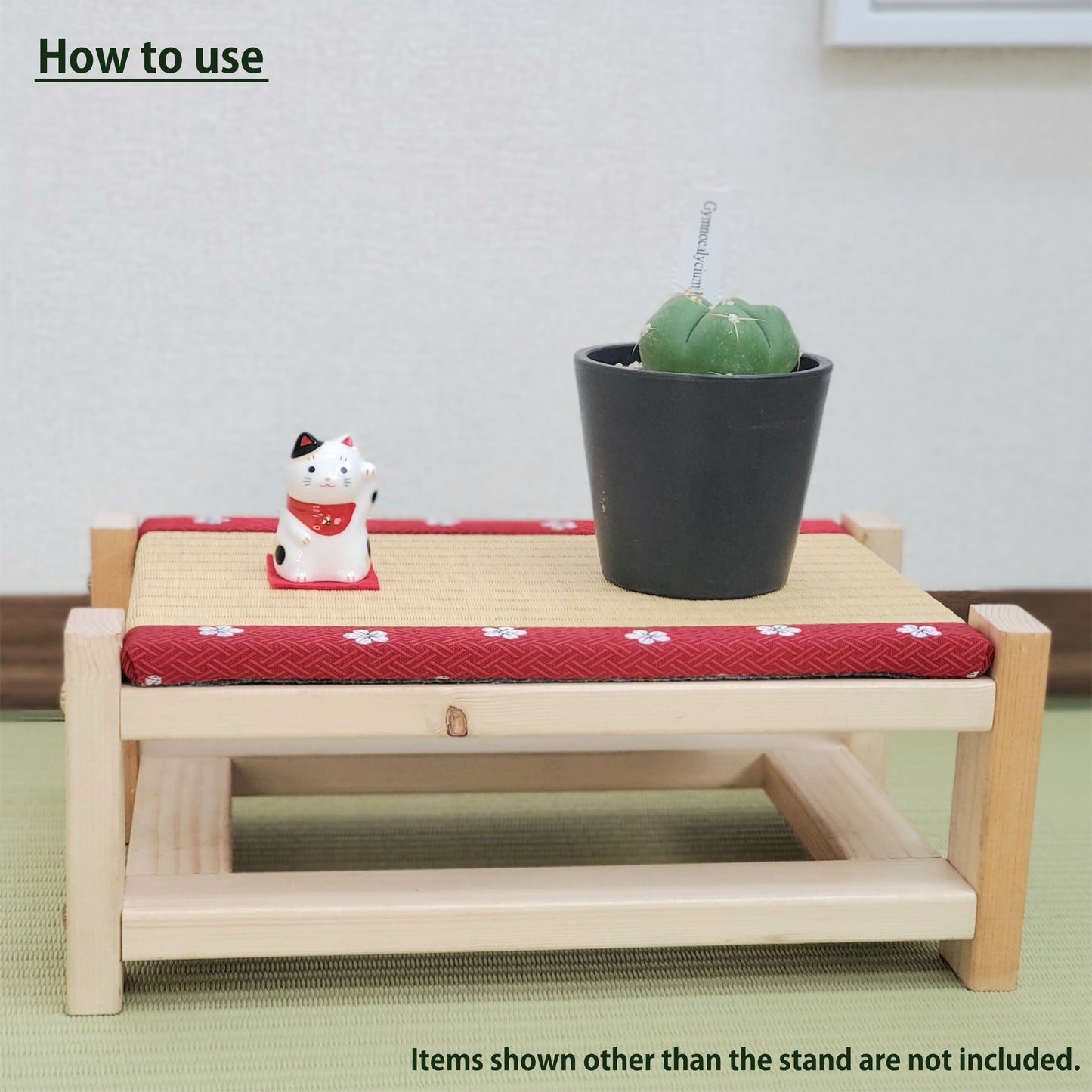 Tatami Display Stand Beeswax Finish Sakura Edge Japanese Collection Nendoroid