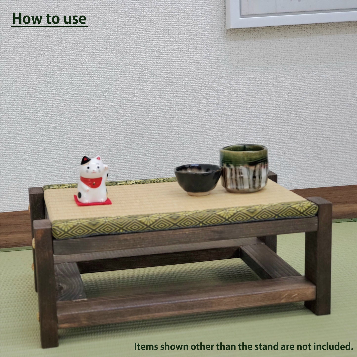 Tatami Display Stand Walnut Finish Japanese Masugiku Edge Collection Nendoroid