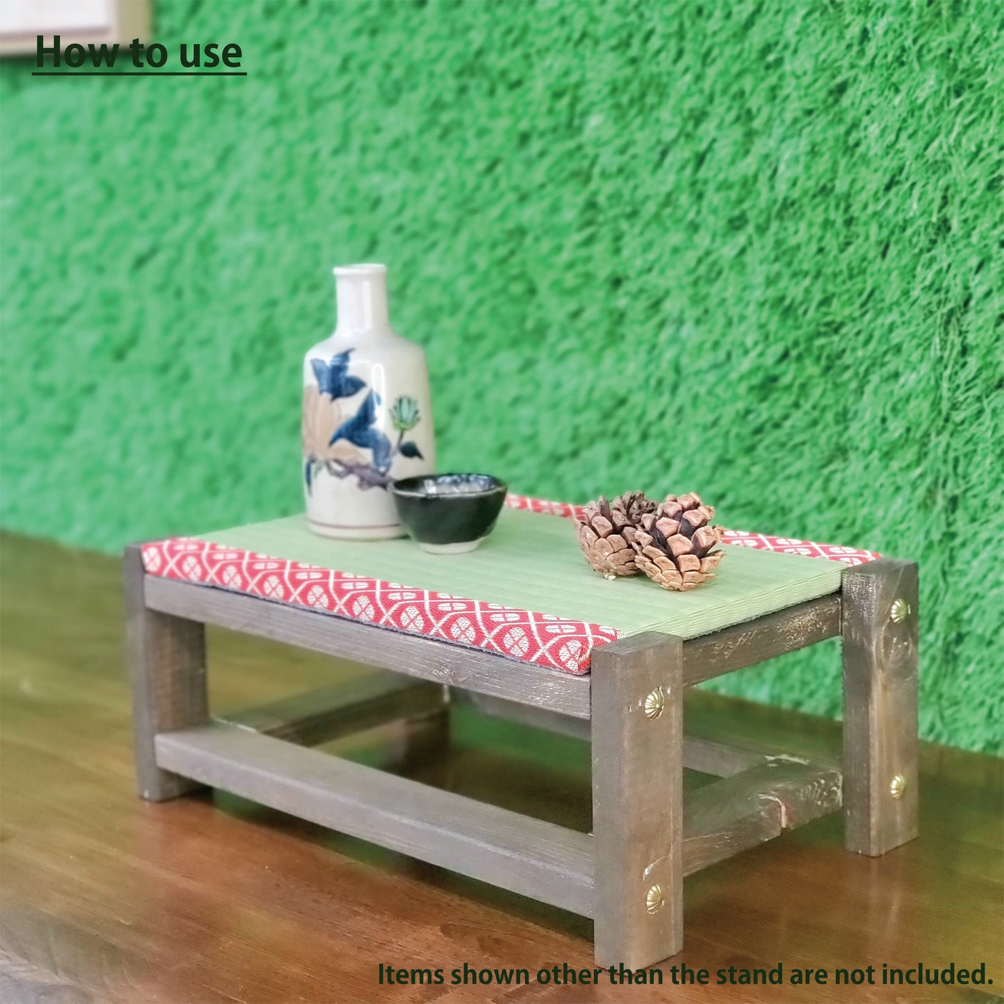 Tatami Japanese Display Stand Walnut Finish Red Edge Collection Nendoroid