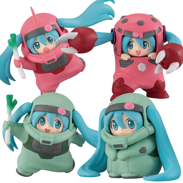 Gundam × Hatsune Miku Figure Collection Full Set of 4 Gashapon Japan P-133