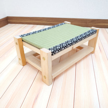 Tatami Display Stand Beeswax Finish Japanese Blue Edge Collection Nendoroid