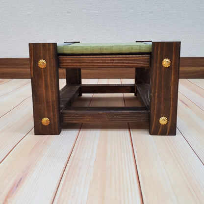 Tatami Display Stand Walnut Finish Japanese Blue Edge Collection Nendoroid