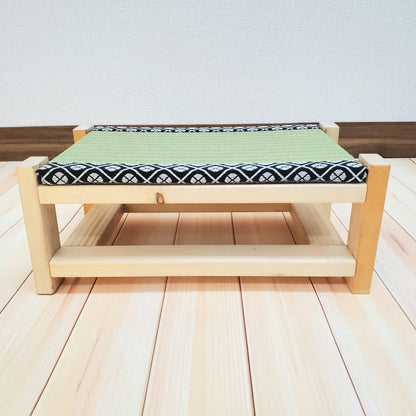 Tatami Display Stand Beeswax Finish Japanese Blue Edge Collection Nendoroid
