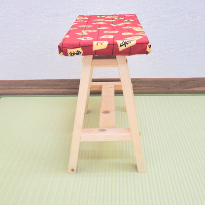 Shogi Wagara Display Bench – Handmade Wood, Japanese Decor, Beeswax Finish