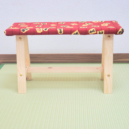 Shogi Wagara Display Bench – Handmade Wood, Japanese Decor, Beeswax Finish