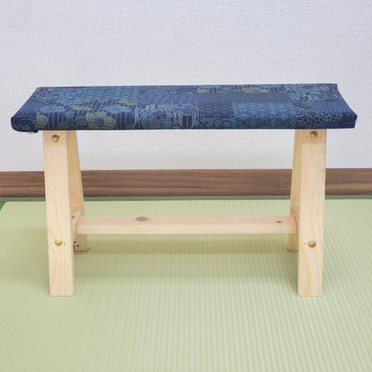Indigo's Wagara Display Bench – Handmade Wood, Japanese Decor, Bees Wax Finish