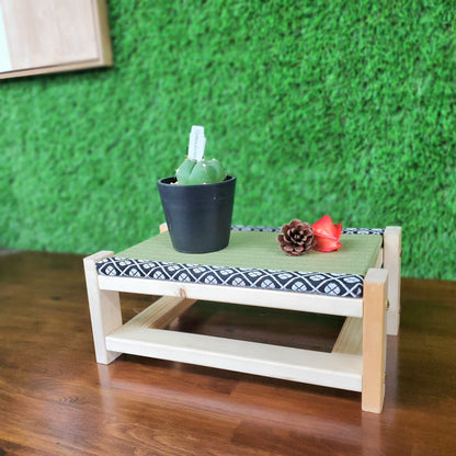 Tatami Display Stand Beeswax Finish Japanese Blue Edge Collection Nendoroid