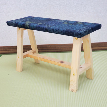 Indigo's Wagara Display Bench – Handmade Wood, Japanese Decor, Bees Wax Finish