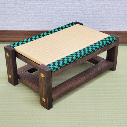 Tatami Display Stand Walnut Finish Japanese Ichimatsu Edge Collection Nendoroid