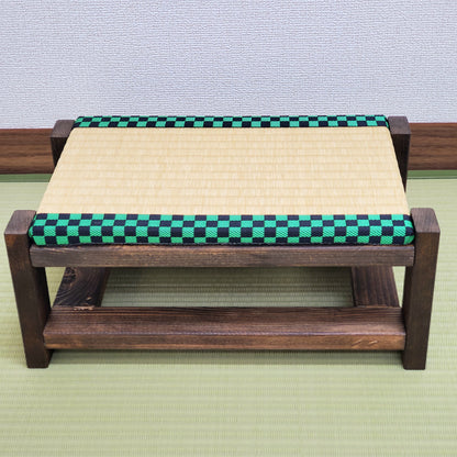 Tatami Display Stand Walnut Finish Japanese Ichimatsu Edge Collection Nendoroid