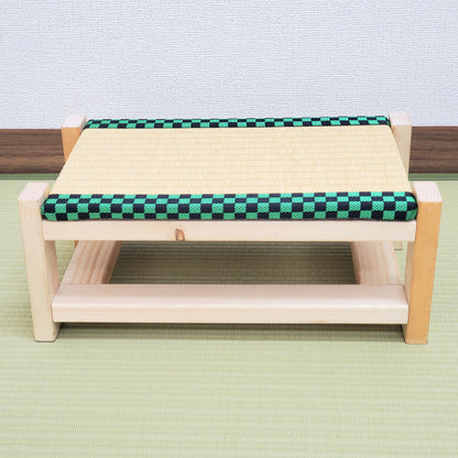 Tatami Display Stand Beeswax Finish Japanese Ichimatsu Edge Collection Nendoroid