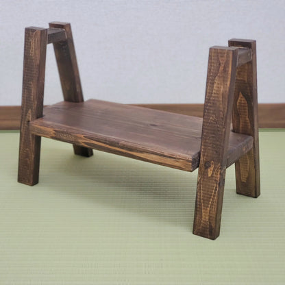 Stylish Wooden Display Stand | Rustic Plant Riser for Vase & Décor Made In Japan