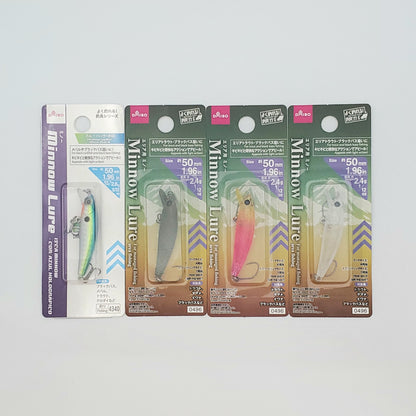Daiso Minnow Lures 50mm (2.4~2.6g) Set 4 pcs From Japan All New