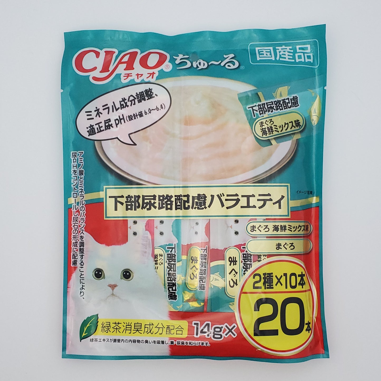 CIAO Churu Urinary Care Cat Treat Tuna Mix 20 Sticks Healthy Japan Made