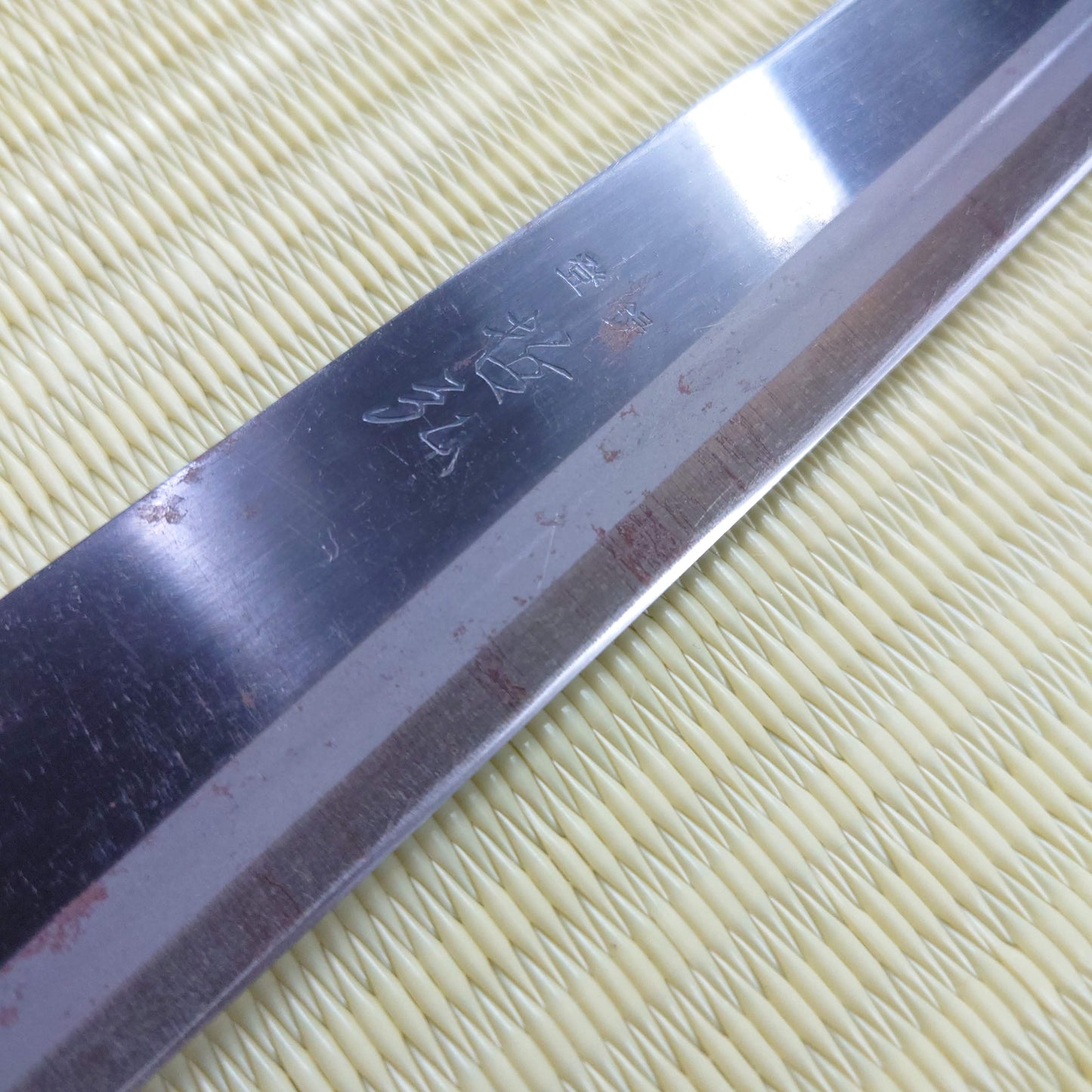 Sale! Tetsuhiro Japanese Yanagi Knife Black Blade Used Kitchen Japan Sasimi F-258