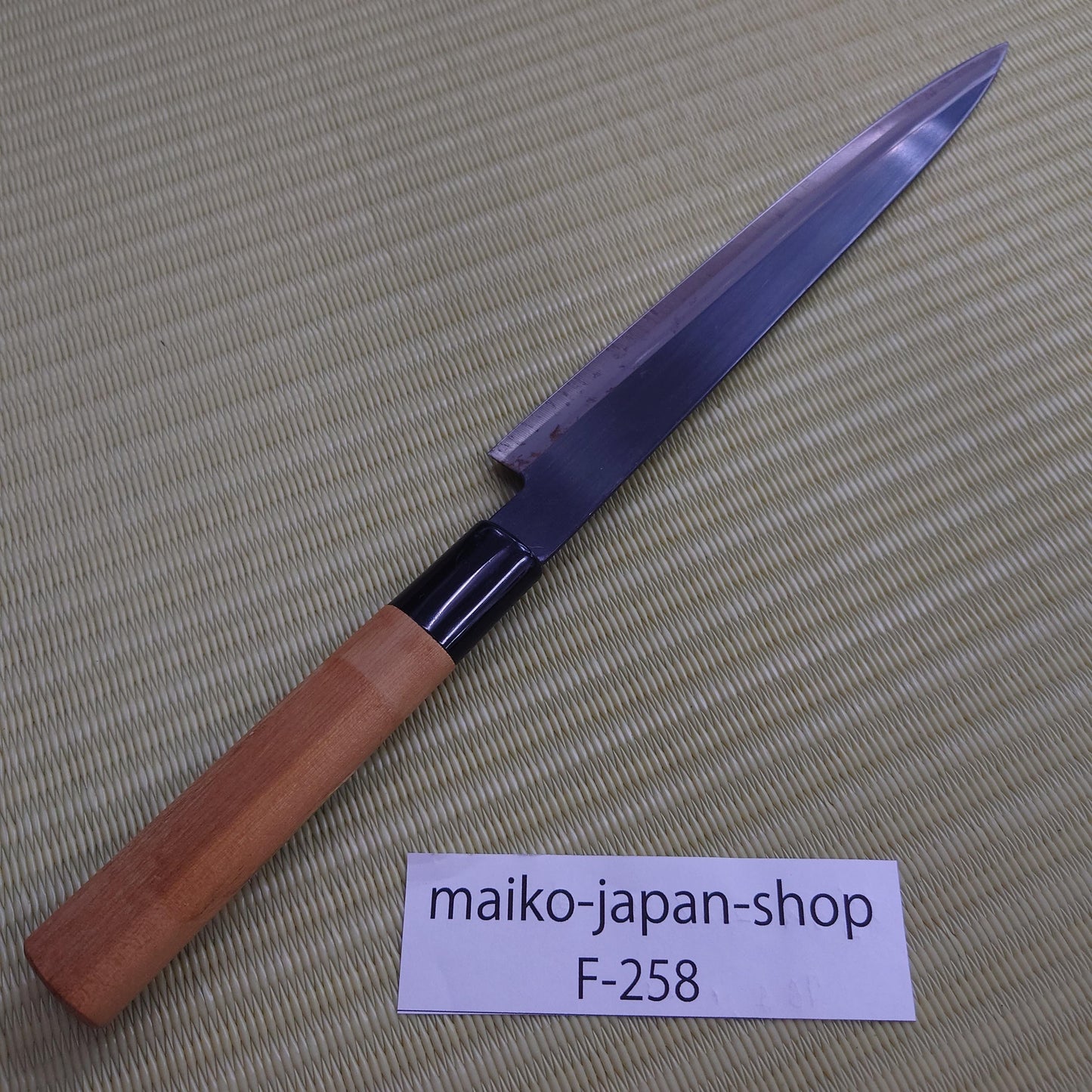 Sale! Tetsuhiro Japanese Yanagi Knife Black Blade Used Kitchen Japan Sasimi F-258