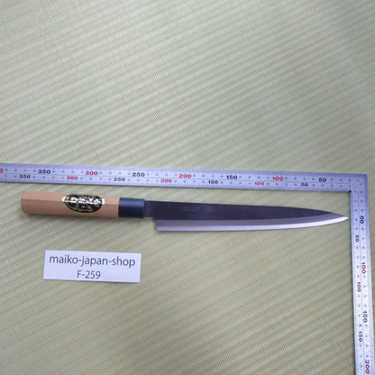 Sale! Yushun Japanese Yanagi Knife Black Blade Used Kitchen Sasimi Sushi F-259