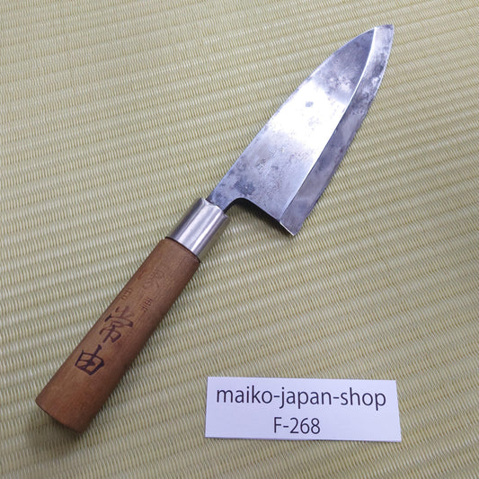 Sale! Tsuneyoshi Japanese Used Deba Kitchen Knife Black Blade Sasimi Sushi F-268