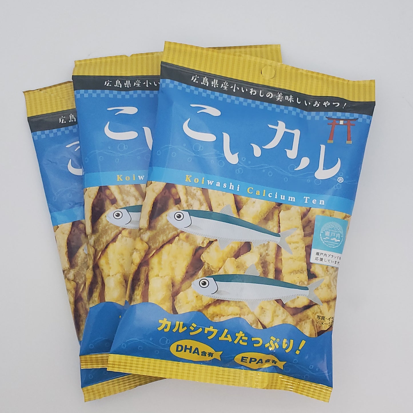 Koikaru Japanese Crispy Sardine Tempra Snack 30g x 3pcs from Hiroshima Japan