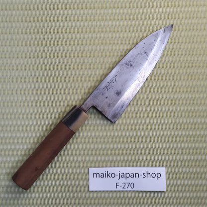 Kyuuji Deba Japanese Used Kitchen Knife 150mm Single Bevel Sushi Sashimi F-270